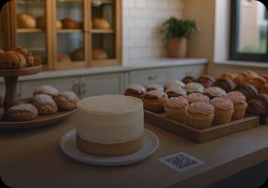 Digital business card for a bakery