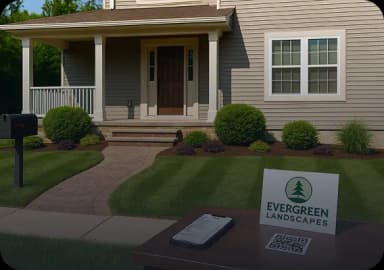 Digital business card for a landscaping